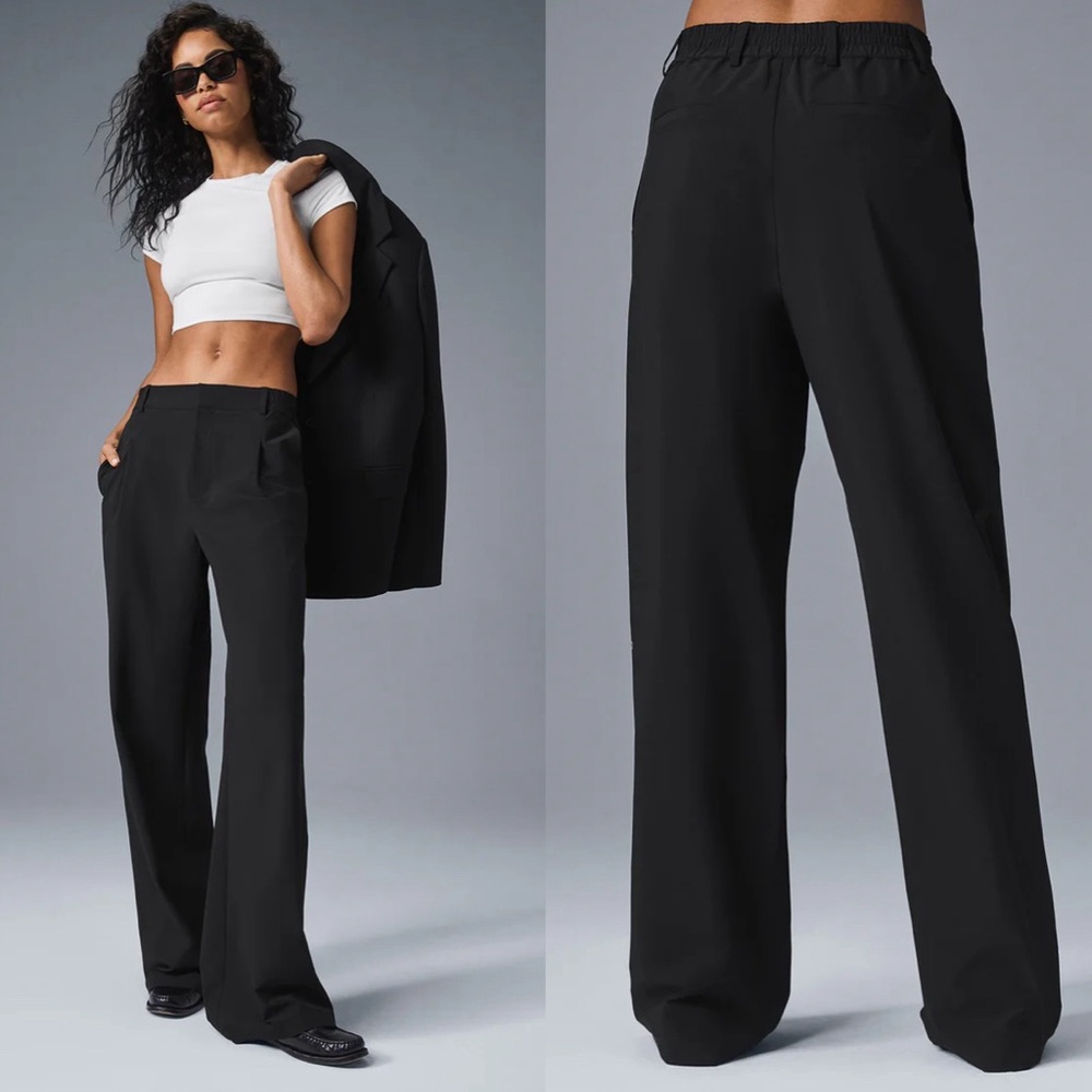 Alo High-Waist Pursuit Trouser (Long) In Black Size Large